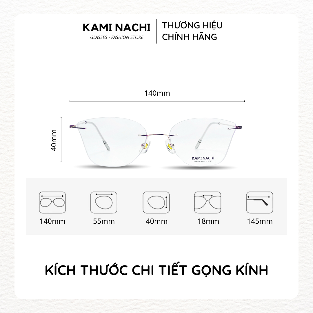 Gọng kính The Business Man phiên bản Butterfly chất liệu Titanium mạ Ion KAMI NACHI