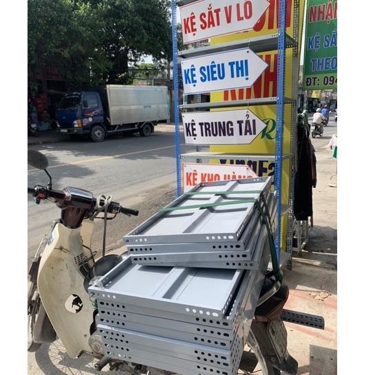 KỆ SẮT V LỖ 5 TẦNG ,RỘNG 40CM X DÀI 1,5M X CAO 2M.KỆ ĐỂ HÀNG HÓA ,KỆ TRƯNG BÀY