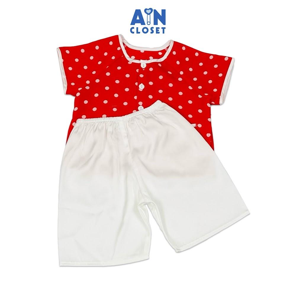 Bộ quần áo Bà Ba Lửng bé gái họa tiết Bi Lụa Đỏ - AICDBGDUB6HJ - AIN Closet