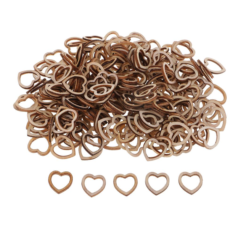 250x Cắt Gỗ Trái Tim Thủ Công Hình Khối Bằng Gỗ Trí Nổi Cưới Centerpieces