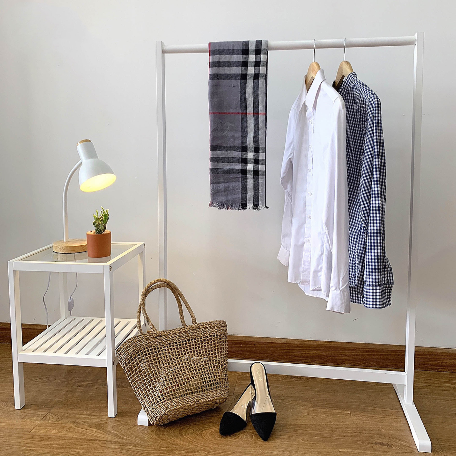 GIÁ TREO QUẦN ÁO THANH ĐƠN- MÀU GỖ - SINGLE HANGER