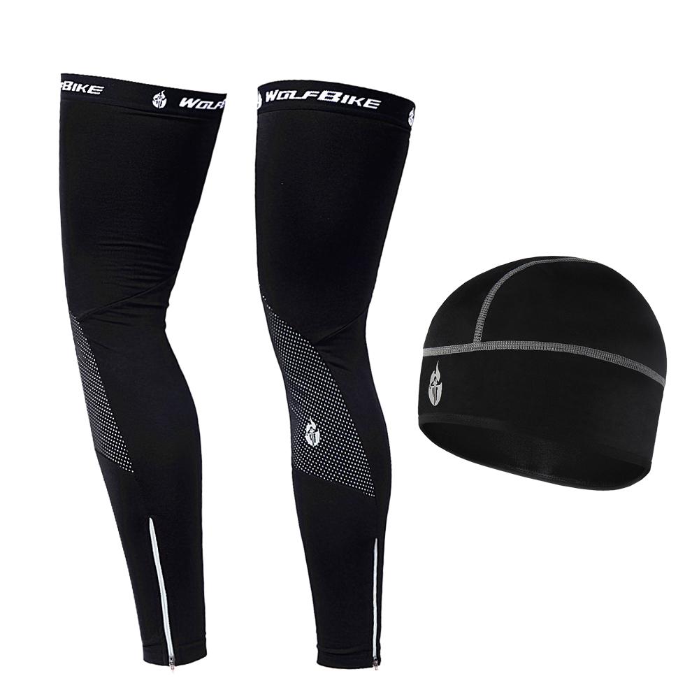 Bộmũ và ống tay chân đi xe đạp dành cho nam và nữ được làm bằng lông cừu mềm mại