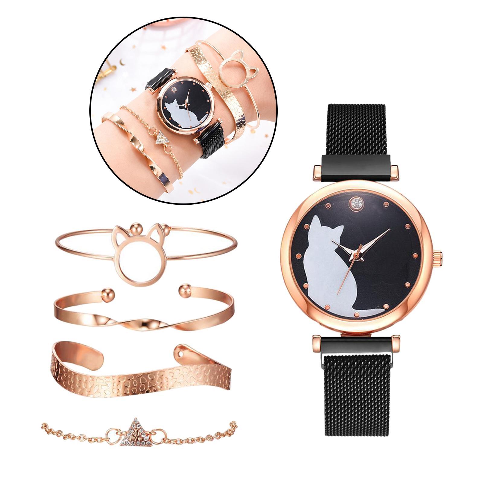 5x Women's Watches Chain Bracelet Bangle Female Wrist