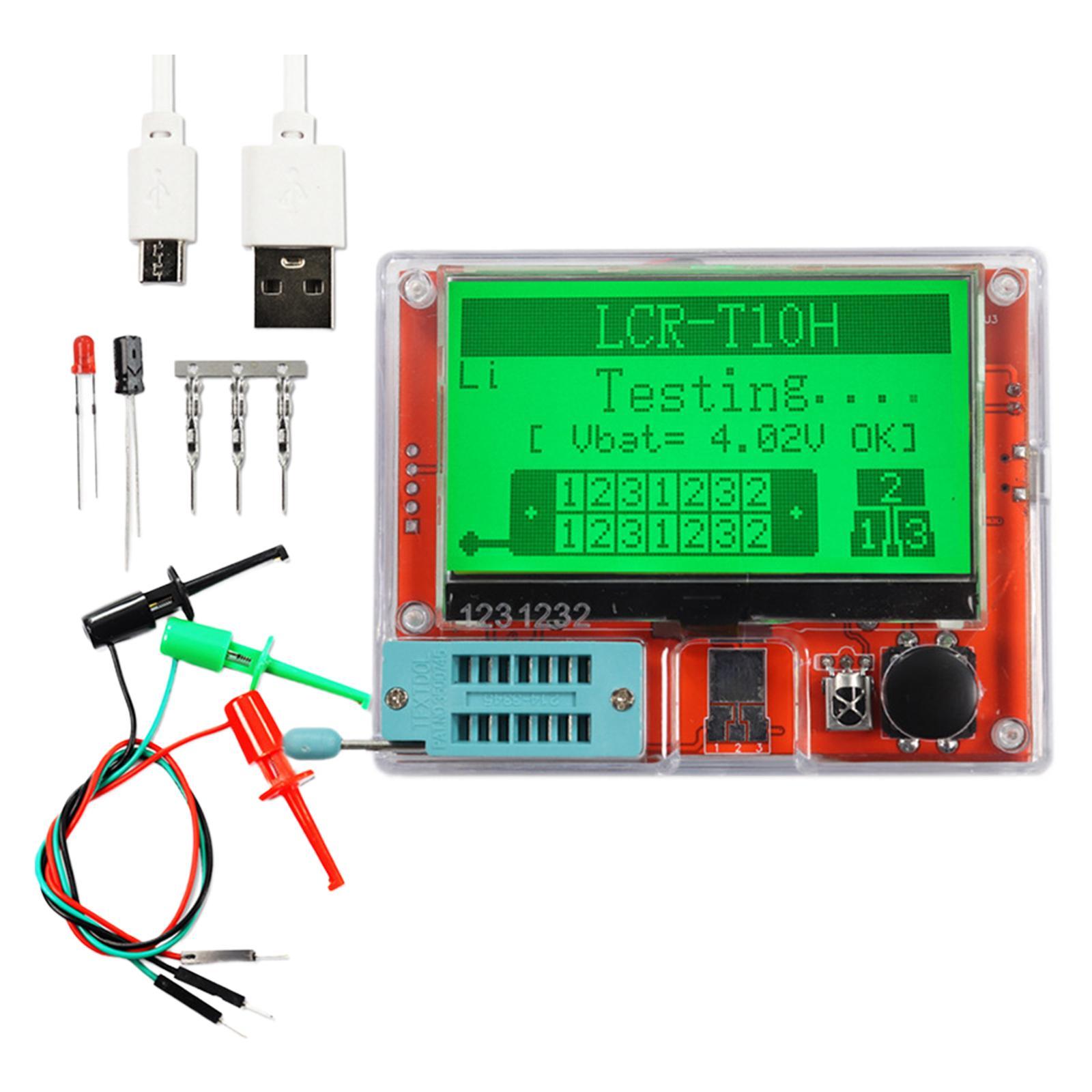 mos Esr Meter, Multifunction Meter  Graphical  Tester Meter,  T10H Transistor Tester for Capacitance, Inductance Igbt Triode mos