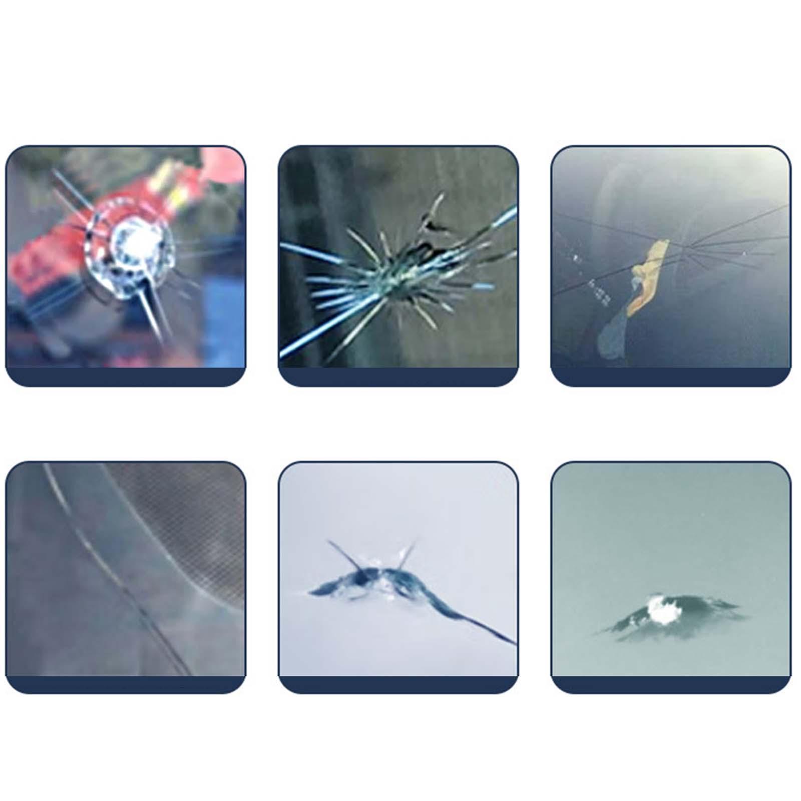 Windshield Crack Repair , Automotive Glass Repair Fluid Glue, Easy to Use, Quick Fix Window Glass Set for Repairing Chips