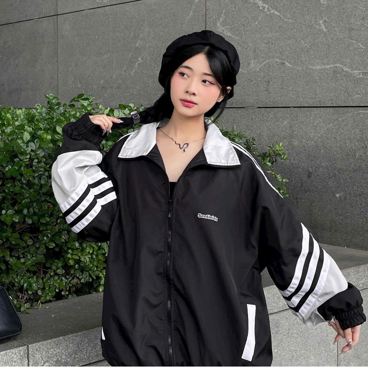 áo khoác dù 2 lớp oversized jacket Logo Form Rộng Oversize Local Brand Nam Nữ Unisex, áo khoác gió bomber thể thao cặp đôi chống nắng