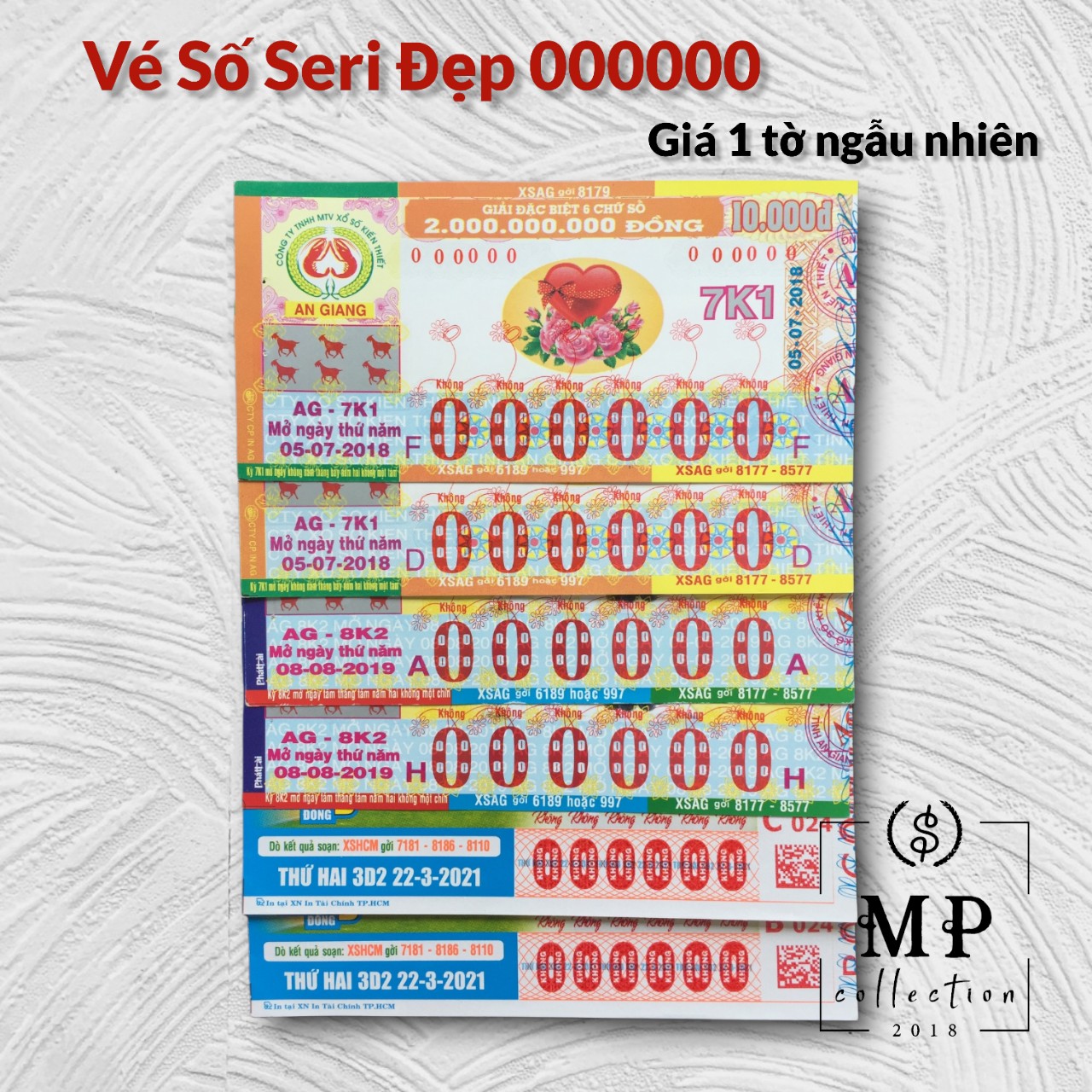 Vé Số Việt Nam Seri Đẹp full 000000 Các Tỉnh [Vé Số Xưa Sưu Tầm].