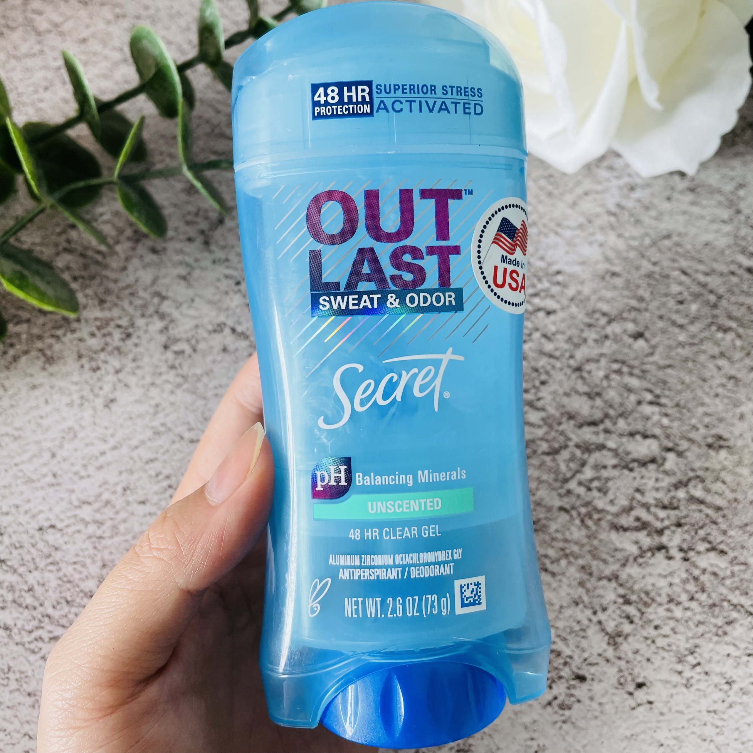 Lăn Khử Mùi Nữ Secret Unscented 48HR Clear Gel 73G Hàng Nhập Mỹ