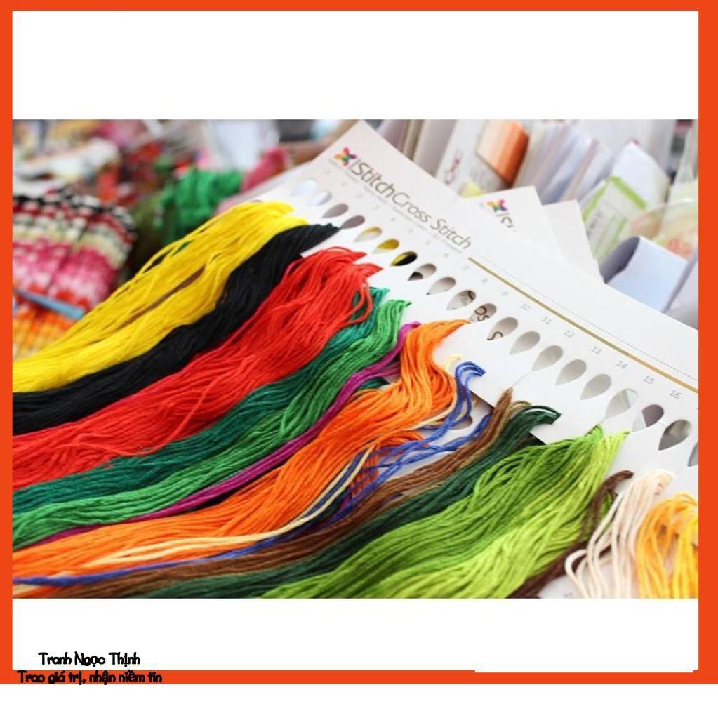 Tranh thêu chữ thập cao cấp đôi công kim sắc DLH-88956- 82x40Cm