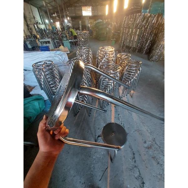 Ghế đôn inox chân thẳng, loại dày