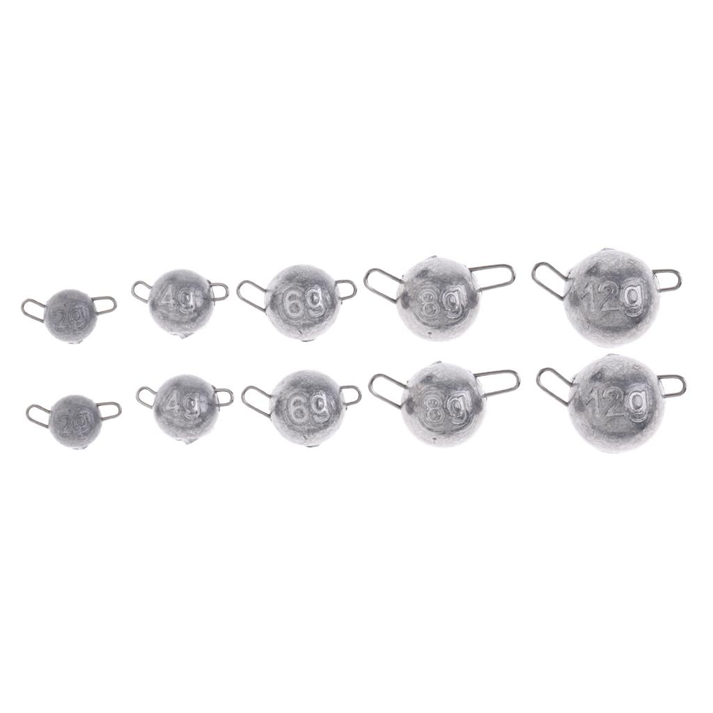 10pcs Lead Sinkers Fishing Lead Sinkers Bulk Dropshot Fishing Accessories