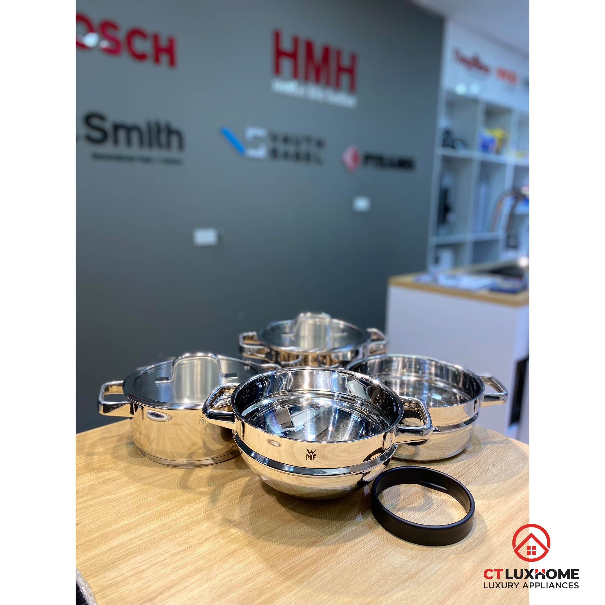 Bộ nồi 4 Món Compact Cuisine Chất Liệu Thép Cromargan Không Gỉ, Có Thể Xếp Chồng Lên Nhau 20cm - 0798046380