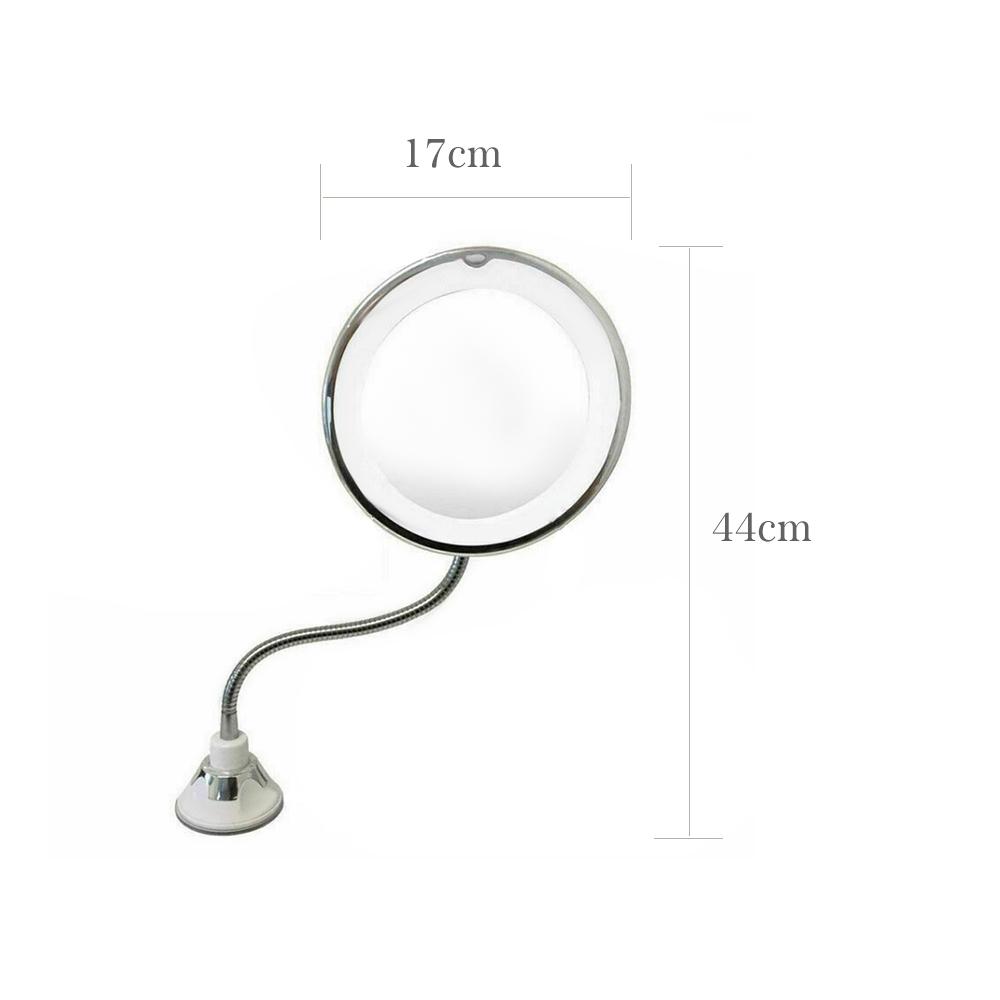 Gương trang điểm có đèn chiếu sáng linh hoạt phóng đại 10X, xoay 360 và có cốc hút