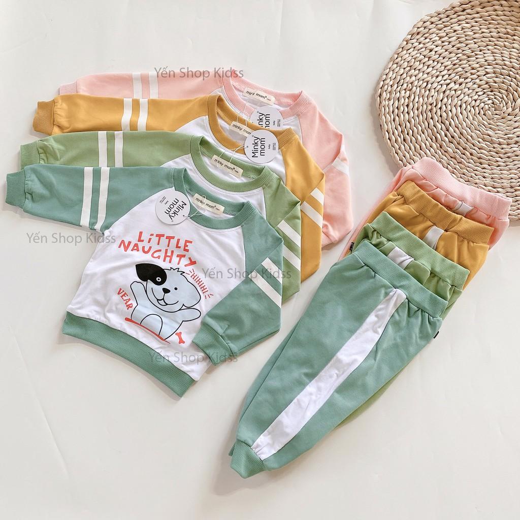 Bộ Dài Tay Da Cá Hàng Minky Mom Họa Tiết Động Vật Cho Bé (Size 7-19kg ) (SP001370