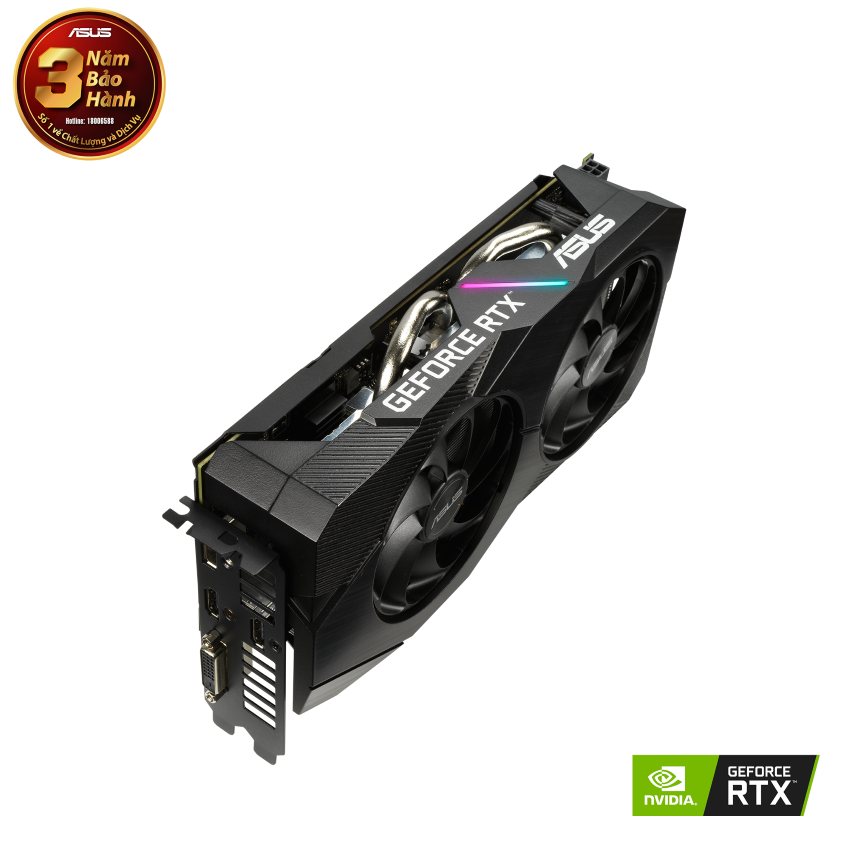 Card Màn Hình VGA ASUS DUAL-RTX2060-O6G-EVO GDDR6 6GB 192-bit - Hàng Chính Hãng