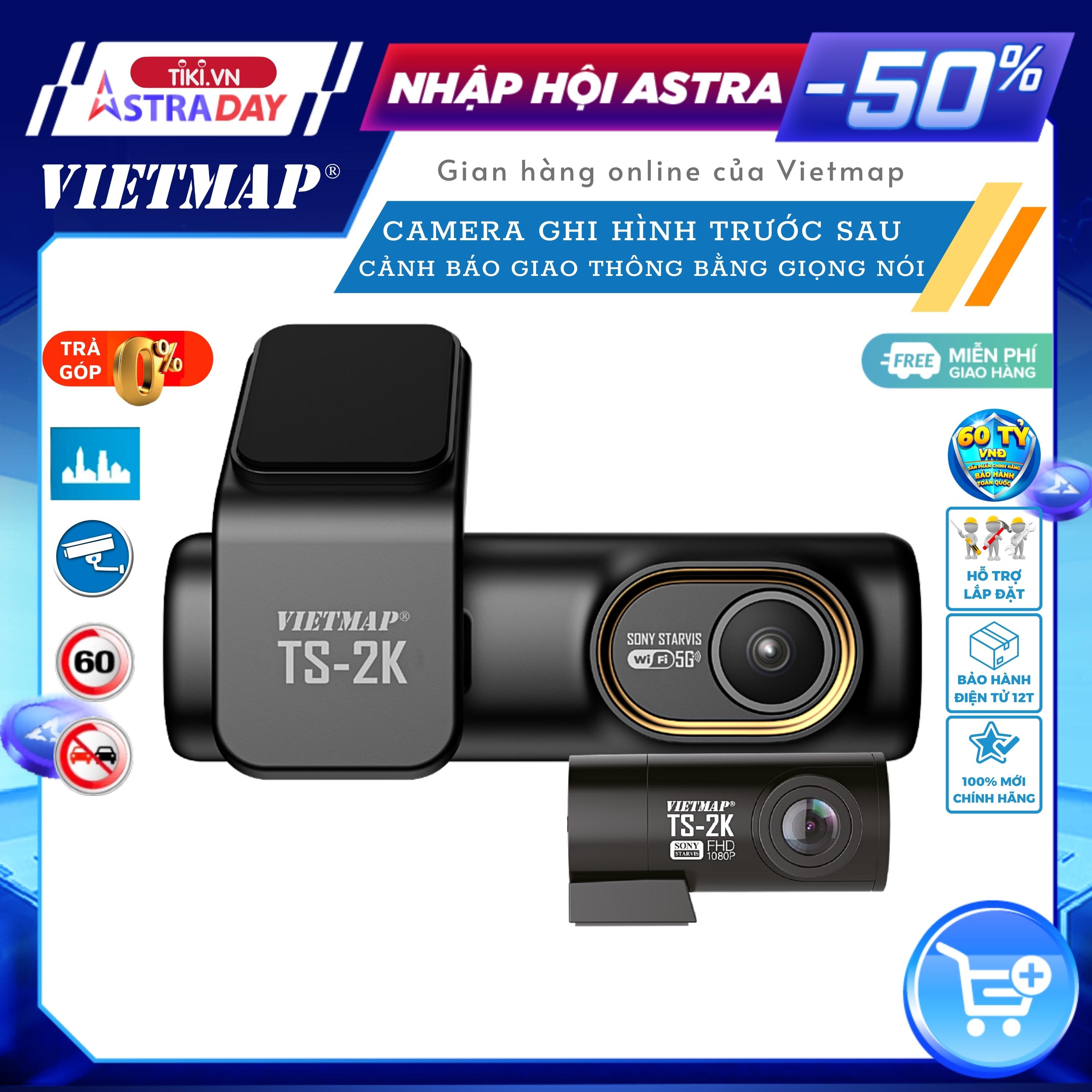 Vietmap TS-2K - Camera hành trình Cảnh báo biển báo dành cho ô tô  / Camera giao thông bằng giọng nói - Hàng Chính Hãng