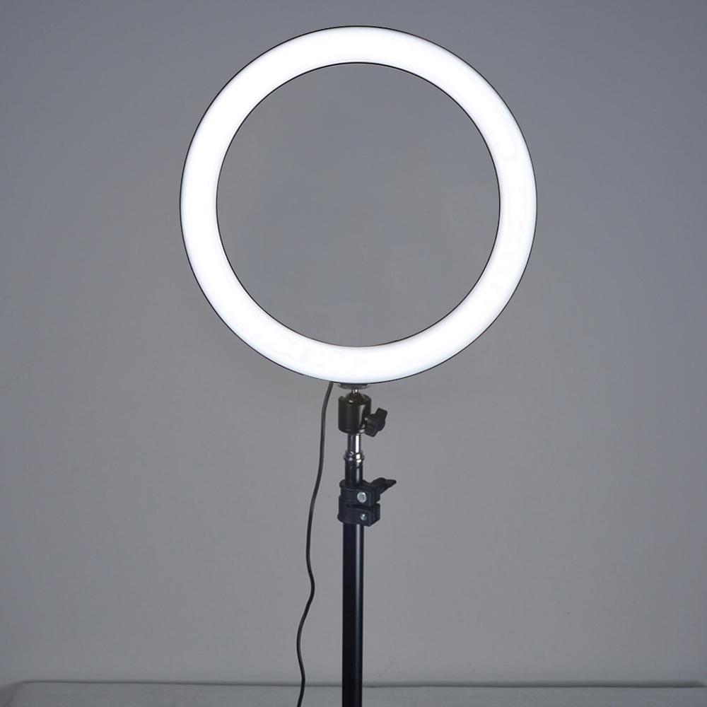 Đèn LED hình tròn giao diện USB 260mm có thể điều chỉnh độ sáng để chụp ảnh,trang điểm