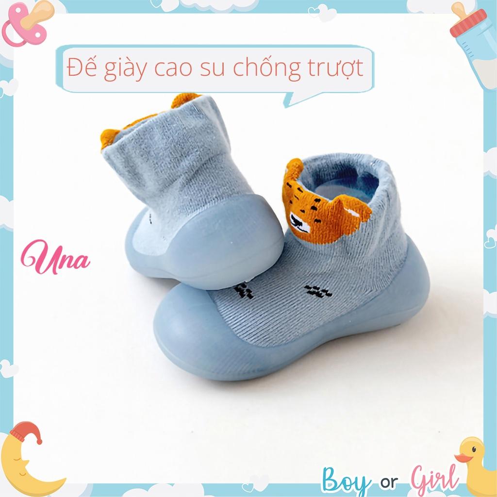 Giày Tập Đi Cho Bé Trai Bé Gái Chống Trượt Đế Mềm Mại U04Blue