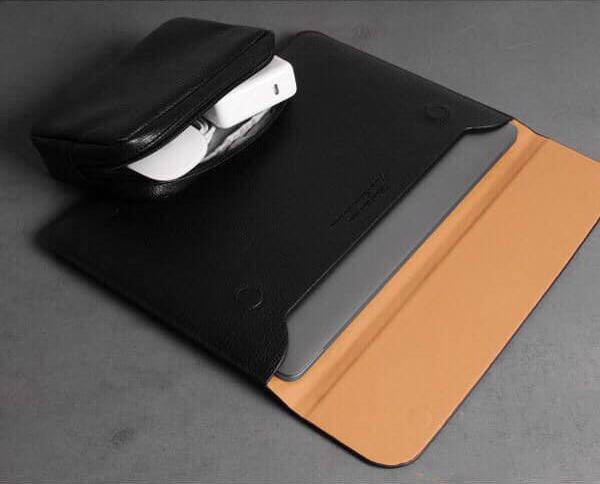 BAO DA, TÚI DA, CẶP DA CHỐNG SỐC CHO MACBOOK, LAPTOP, SURFACE KÈM VÍ ĐỰNG PHỤ KIỆN – Macbook Pro 16 inch