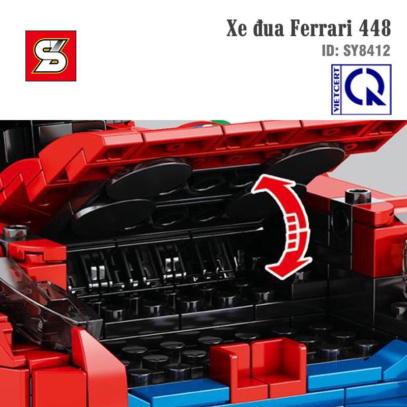 Đồ Chơi Xe Đua Chạy Đà Lắp Ráp Ferrari 448 – SY BLOCK 8412