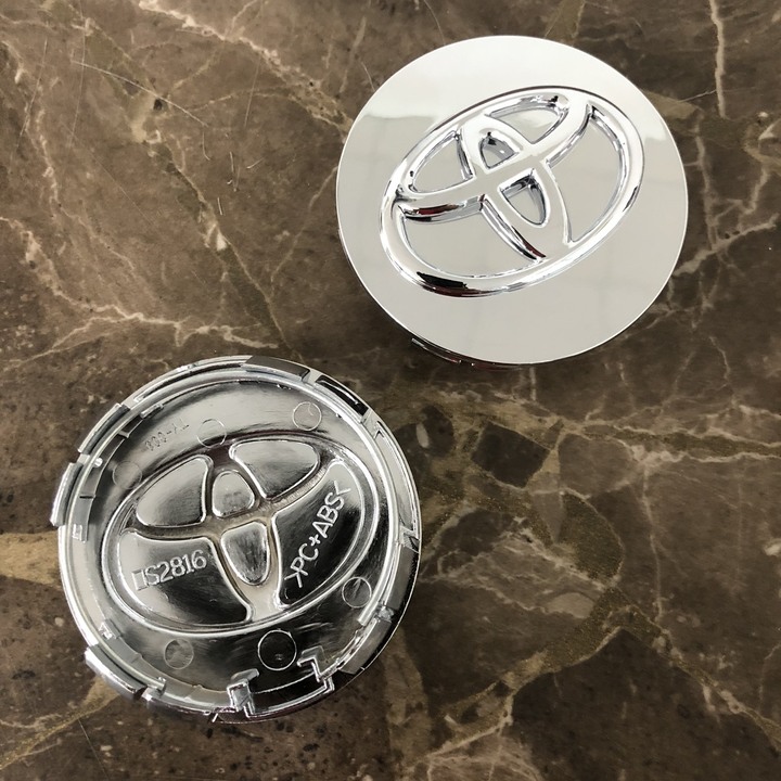 Logo chụp mâm, ốp lazang bánh xe ô tô Toyota TY-009, đường kính 65mm