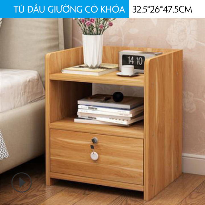 Tủ đầu giường , kệ đầu giường, tap đầu giường có khóa