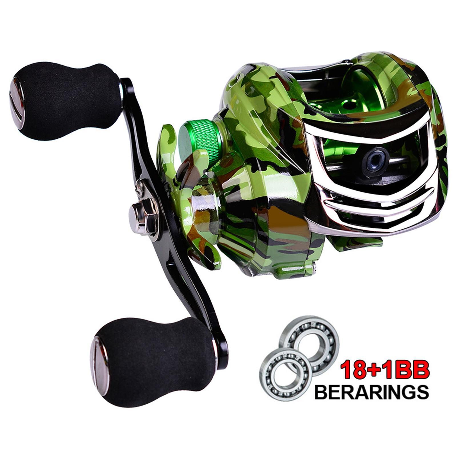 Baitcasting Reels 7:2:1 Fishing Reel 18+ Bearings for Salmon Catfish Right