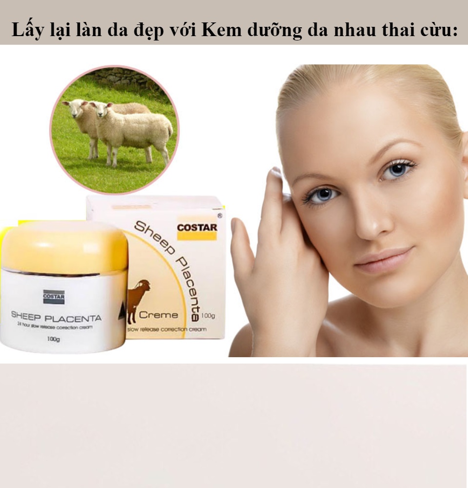 Kem dưỡng da mặt nhau thai cừu Costar Sheep Placenta hộp 100gr