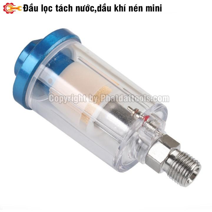 Đầu lọc,tách nước,dầu khí nén mini-Phụ kiện cho súng phun sơn và các thiết bị dùng khí nén tiện dụng.