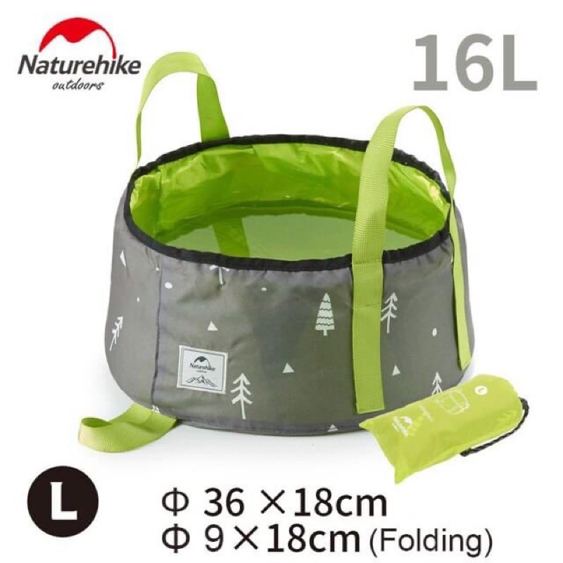 Đồ cắm trại xô nước Naturehike campoutvn du lịch dã ngoại NH15Z002-L túi đựng trái cây nước bia dễ dùng xếp gọn có tay cầm tiện dụng A130