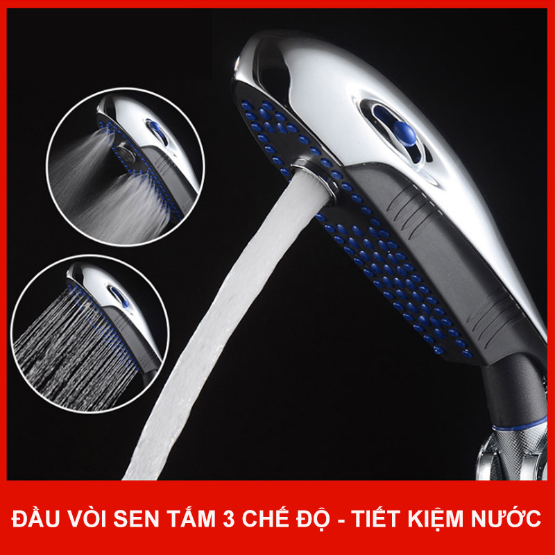 Đầu vòi sen tắm 3 chế độ, tiết kiệm nước, thiết kế hình cá heo DP318