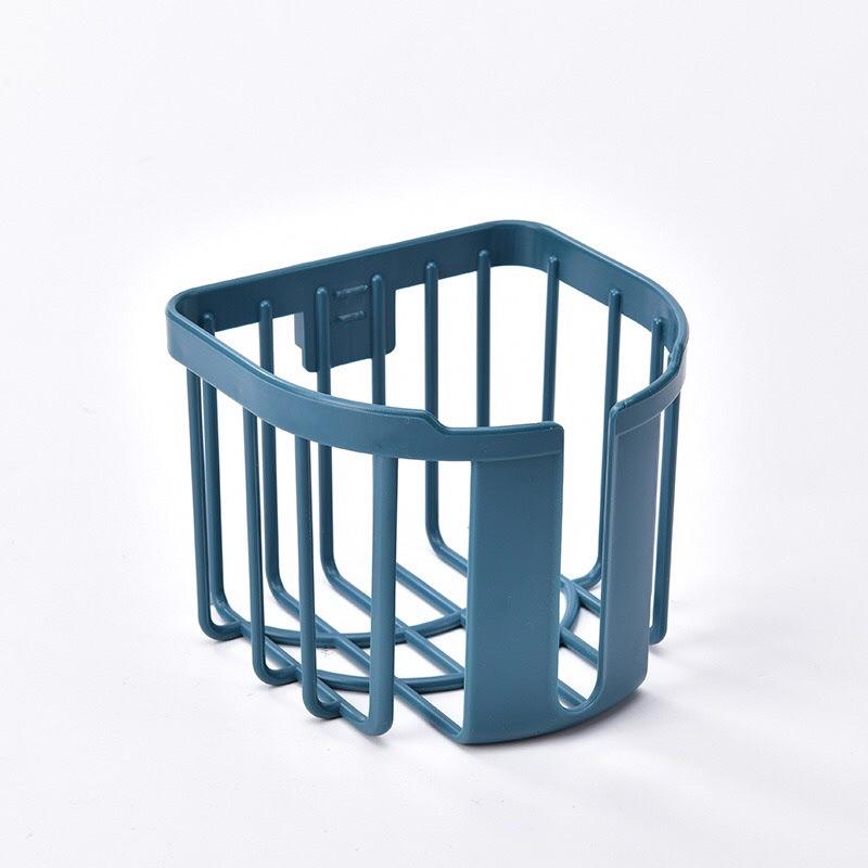 Giỏ đựng giấy vệ sinh dán tường, khay kệ đựng đồ đa năng nhà tắm, nhà bếp