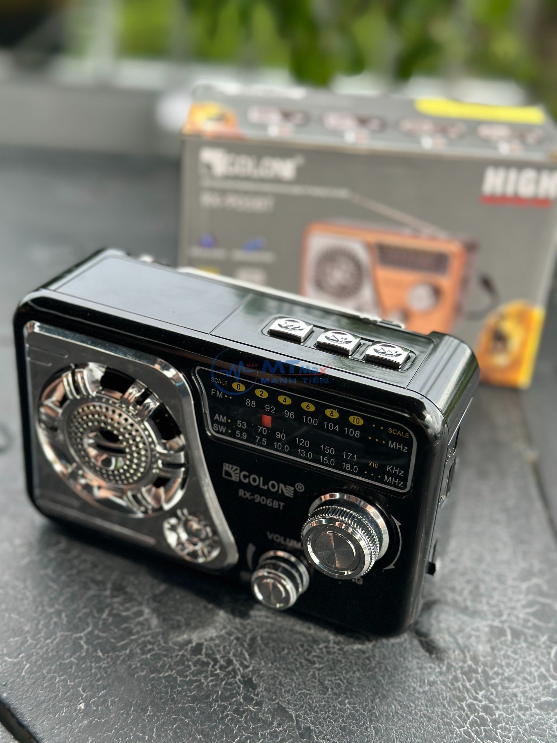 Đài Radio Dùng Pin Sạc RX 906BT - Máy Nghe Nhạc Kiêm Đài Radio, FM, AM, SW Hỗ Trợ Kết Nối Bluetooth, USB, Thẻ Nhớ Âm Thanh To Lớn Dễ Dàng Sử Dụng hàng chính hãng