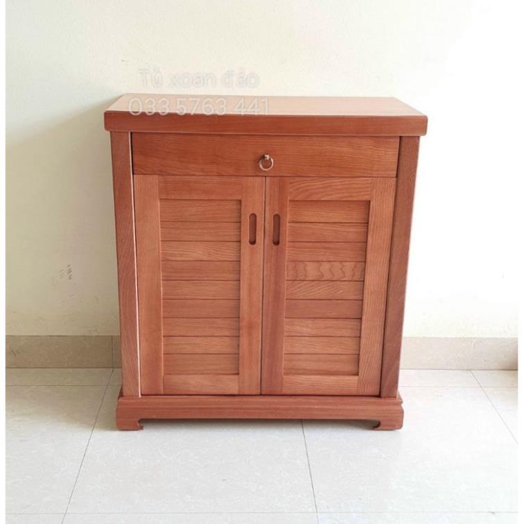 Tủ giày gỗ xoan đào hoặc gỗ hương xám ảnh thật 100