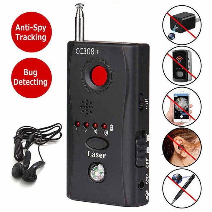 ROGTZ - Máy Phát Hiện Nghe Trộm C308 - Phát Hiện Camera, Định Vị GPS Hiệu Quả, Phát Hiện Đa Tần Số, Công Nghệ Quét Hồng Ngoại, Cảnh Báo Thông Minh, Pin 500mAh Hoạt Động Bền Bỉ, Thiết Kế Hiện Đại - Hàng Chính Hãng