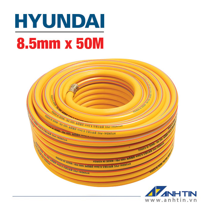 Dây phun áp lực HYUNDAI | Ống hơi PVC 8.5mm x 50M | Màu Vàng