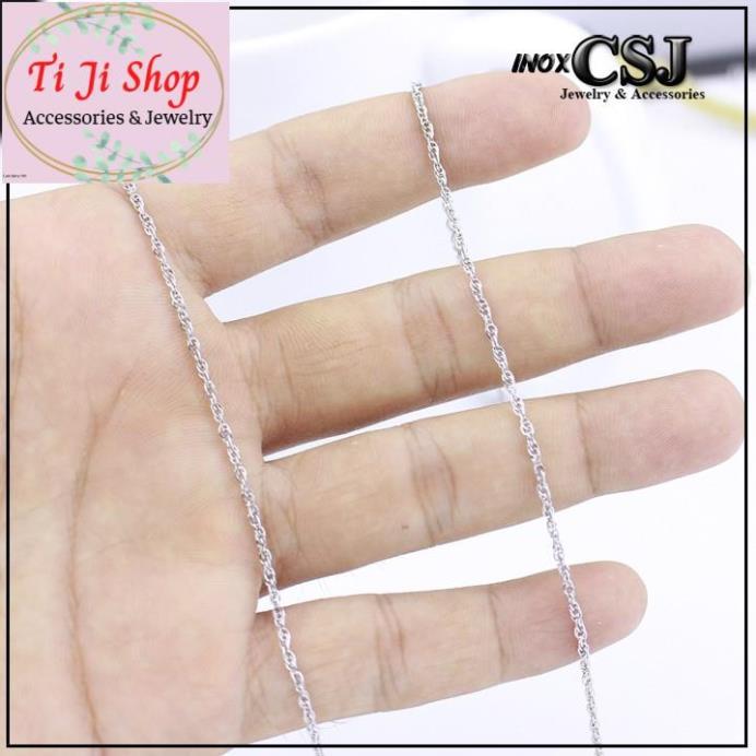 DÂY CHUYỀN NỮ INOX KHOEN LỒNG XOẮN ĐẸP D - , không đen