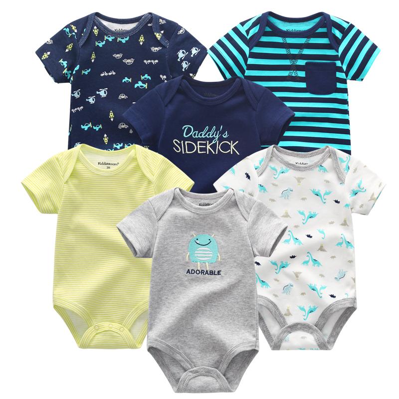 2021 6 Cái/bộ Unisex Sơ Sinh Bé Trai Quần Áo Kỳ Lân Cotton Bé Gái Quần Áo Hoạt Hình Bé Gái Quần Áo Liền Quần Bodysuits