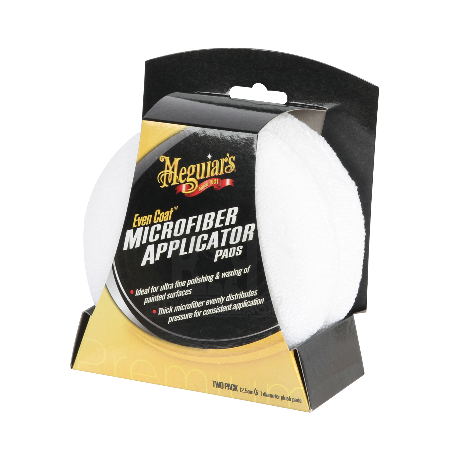 Meguiar's 1 Mút Microfiber Trắng thoa hóa chất chăm sóc xe hơi đường kính 12,5 cm X3080EU