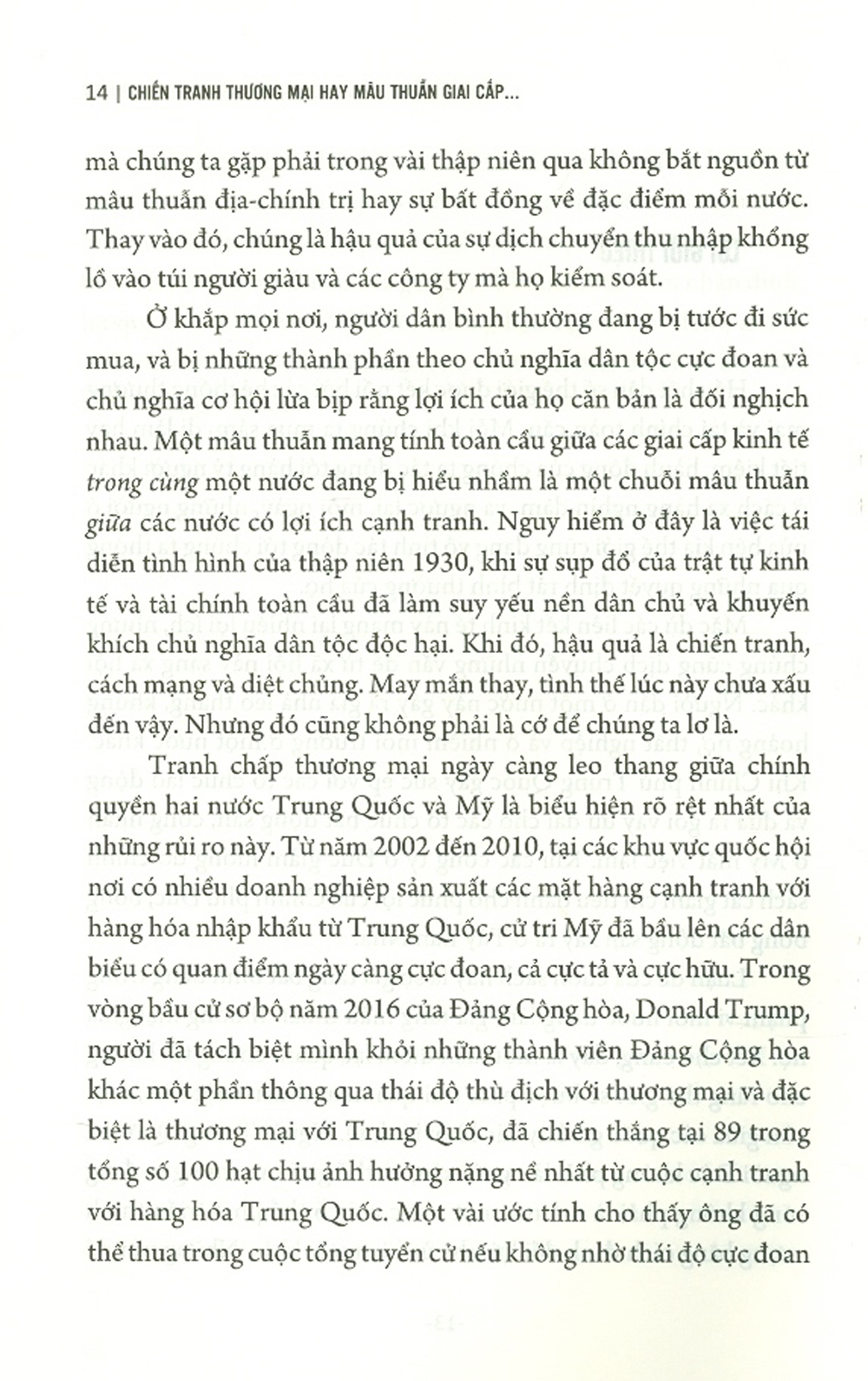 Chiến Tranh Thương Mại Hay Mâu Thuẫn Giai Cấp - Bất Bình Đẳng Bóp Mé Kinh Tế Toàn Cầu Và Đe Dọa Hòa Bình Thế Giới