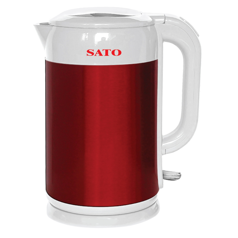 Bình Đun Siêu Tốc Sato 1803- D - 18l (1.8L) - Đỏ Trắng - Hàng chính hãng