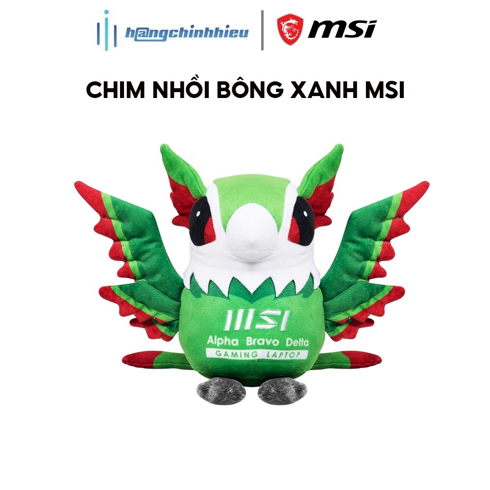 Chim nhồi bông xanh MSI 16x14x14 cm Hàng chính hãng