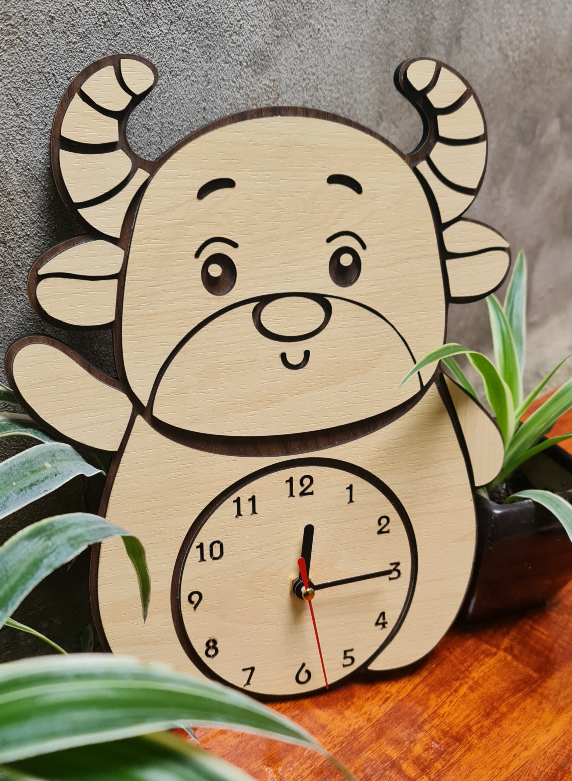 Đồng hồ gỗ treo tường phòng khách phòng ngủ cho bé, đồng hồ đẹp sang trọng, đồng hồ thiết kế phòng bé