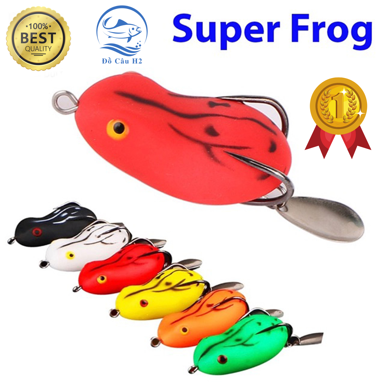 Mồi câu lure nhái hơi Super Frog Toon Thái Lan 7.2g Mồi câu cá mồi giả siêu nhạy