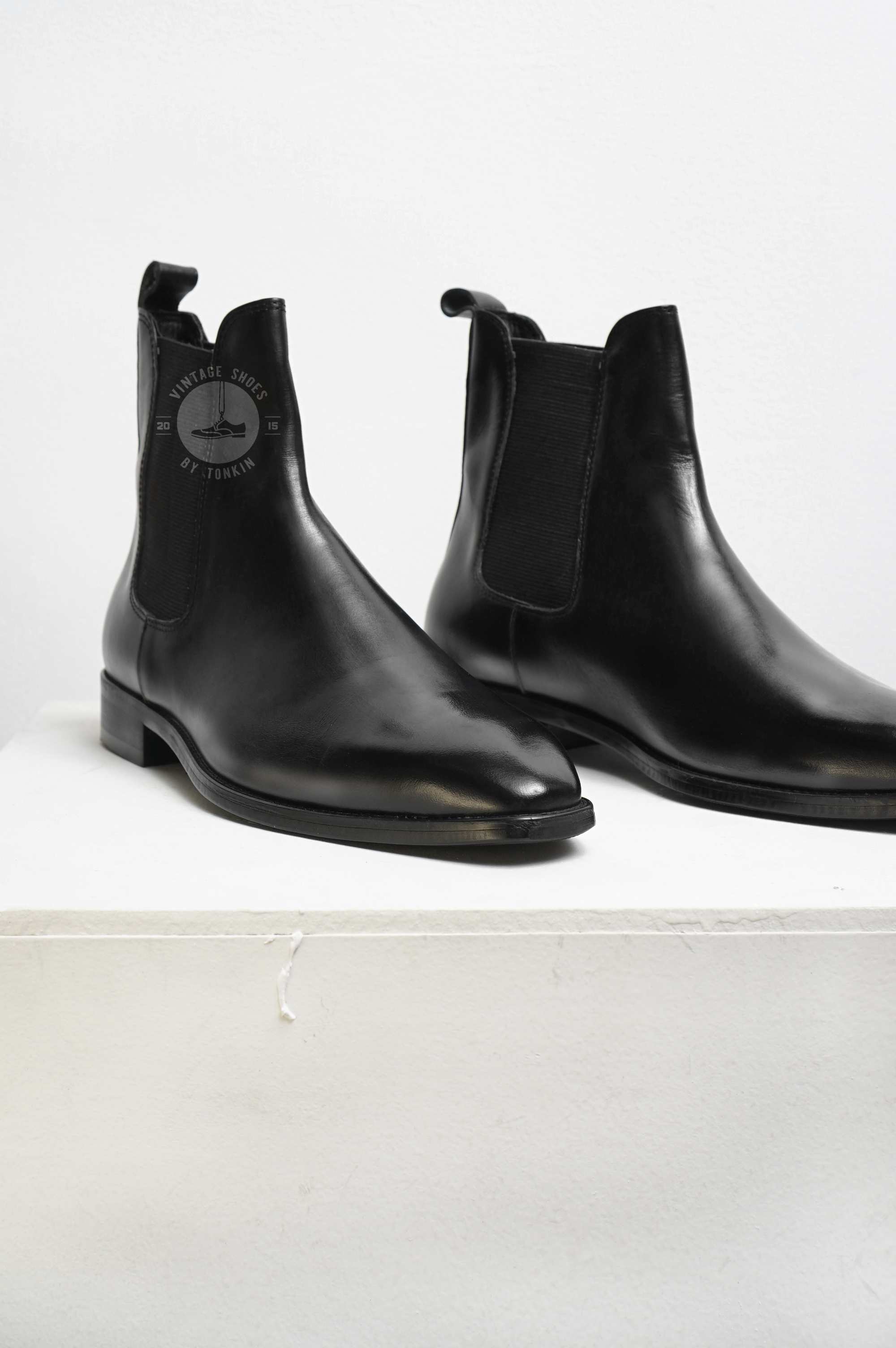 Giày CHELSEA Boot Nam Cổ Cao Phong Cách THE BEATLES Da Thật Mũi Nhọn Đế Phíp Văn Phòng Sartorial Bảo Hành 1 Năm