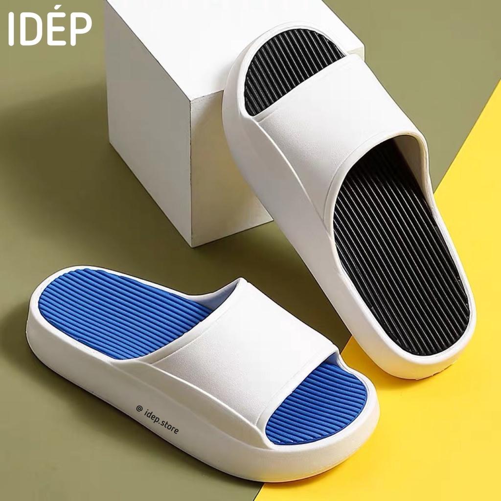 Dép bánh mì gân tăm Unisex đế độn cao 3cm Dép nam nữ quai ngang siêu nhẹ chất EVA hot trend 2022 iDÉP- DL216
