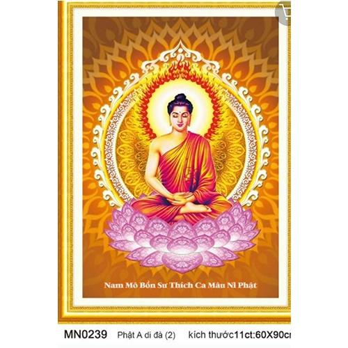 Tranh thêu chữ thập Phật Thích Ca Mâu Ni nhiều mẫu