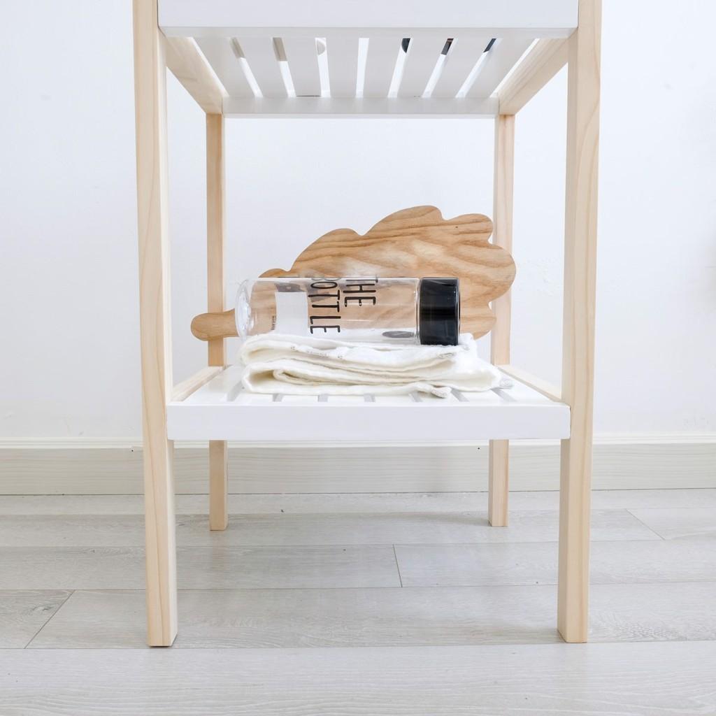 Kệ Đầu Giường - Tab Đầu Giường Gỗ Shelf 2F Màu Vân Gỗ - Nội Thất Hàn Quốc