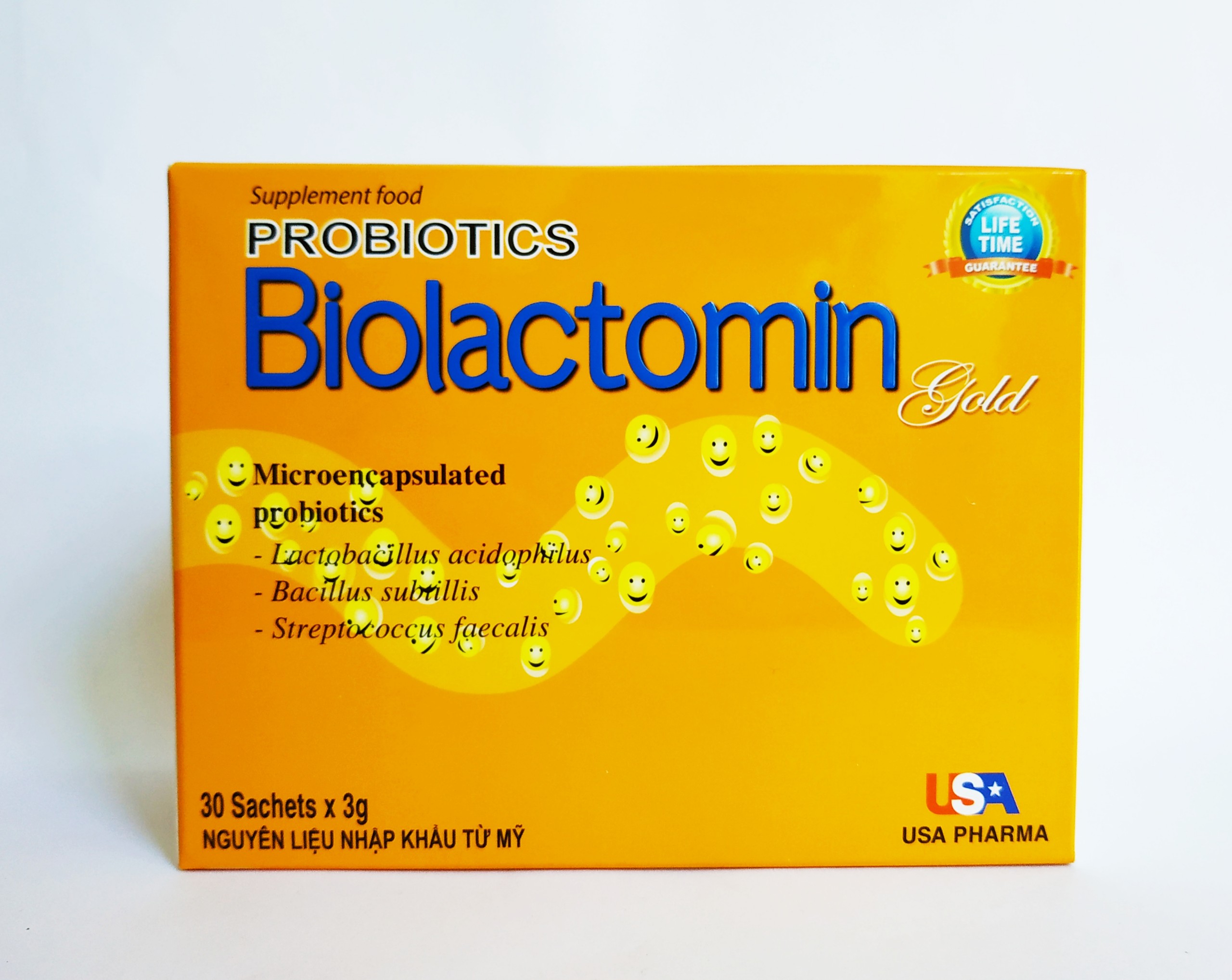 Men Gói Biolactomin Gold - Cân Bằng Hệ Tiêu Hóa Đường Ruột - Chống Táo Bón - Kích Thích Ăn - Tăng Cường Sức Đề Kháng - Hộp 30 Gói Ngọt Thơm Dễ Uống