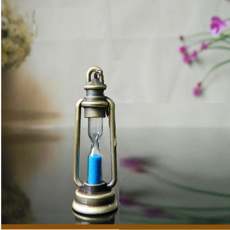 Móc chìa khóa thời gian đồng hồ cát-chất liệu xi mạ đồng 206671-1